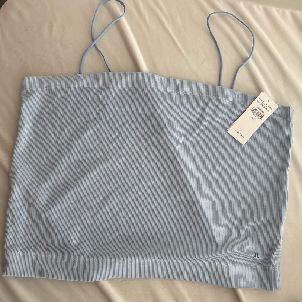 American Eagle Outfitters Light Blue Crop Top